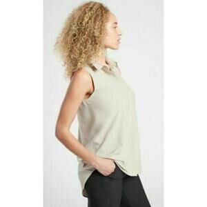 Athleta Womens Urbanite Beige Gray Tank UPF 50+ Top 657853 Blouse SIZE Small